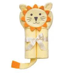 Yellow Lion Hooded Bath Towel