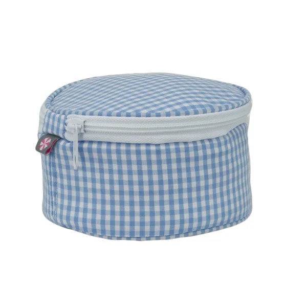 Button Bag - Blue Gingham
