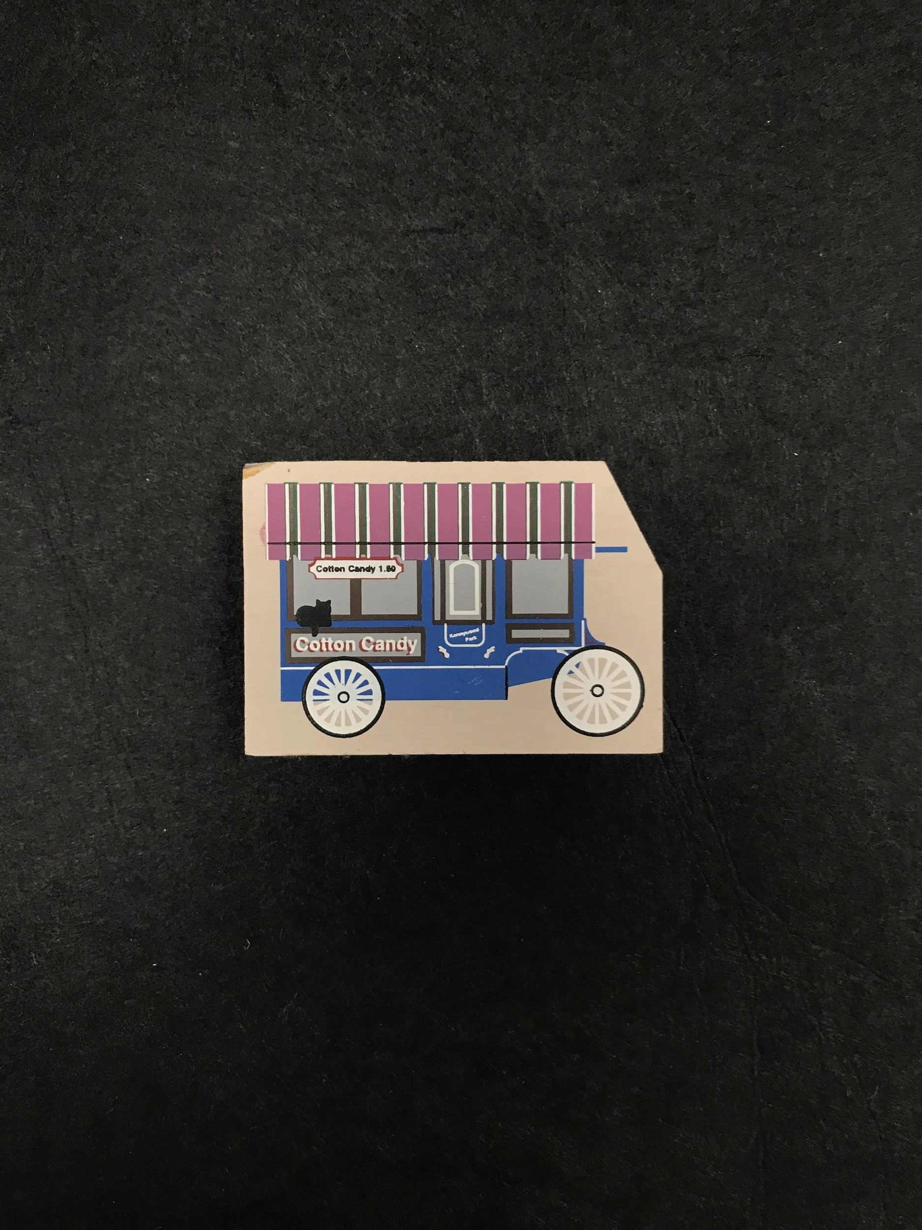 Cotton Candy Cart Wooden Piece