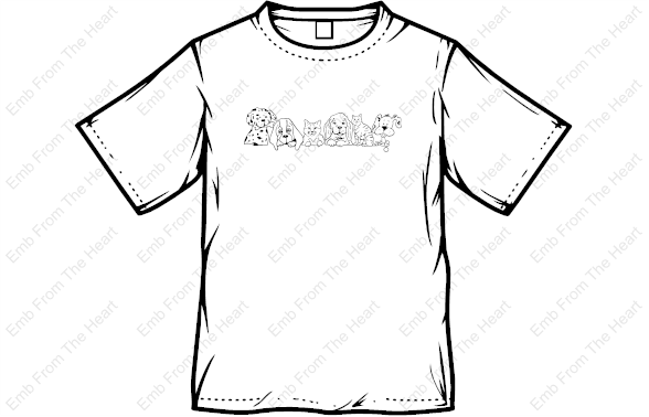 Dogs &amp; Cats Coloring T-Shirt