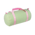 Medium Duffle - Green with Pink Searsucker