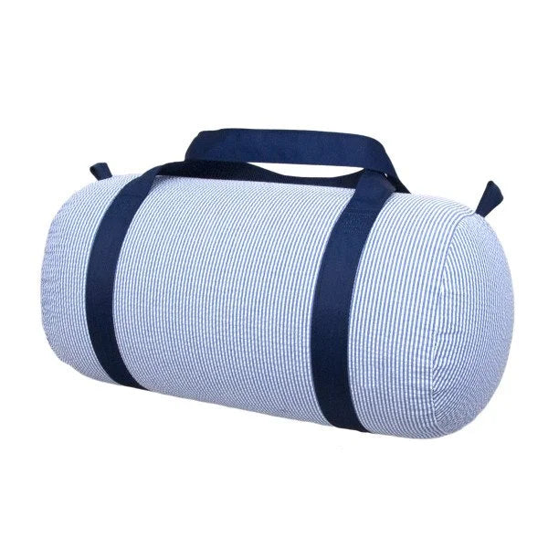 Medium Duffle - Navy Searsucker