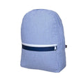 Medium Backpack - Navy Searsucker