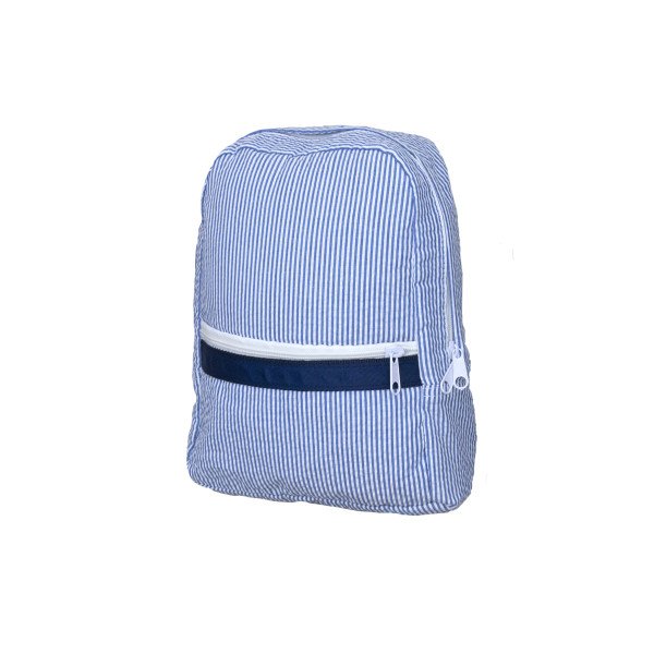 Small Backpack - Navy Searsucker
