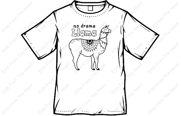 Llama Coloring T-Shirt