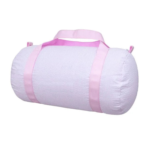 Medium Duffle - Pink Searsucker
