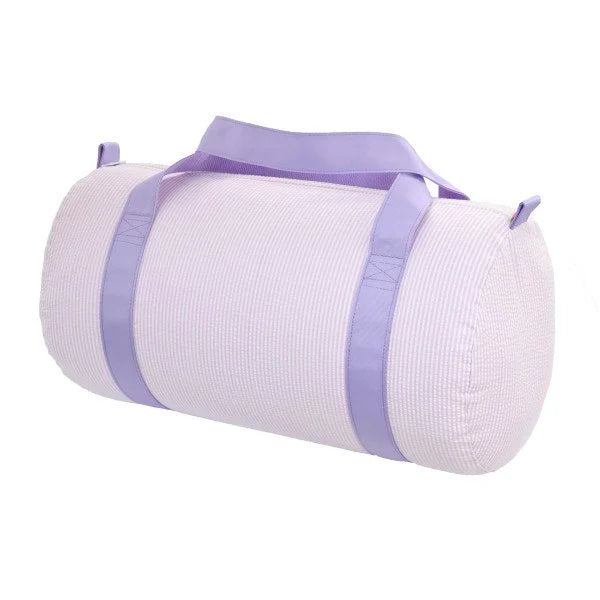 Medium Duffle - Princess Pink with Lilac Searsucker