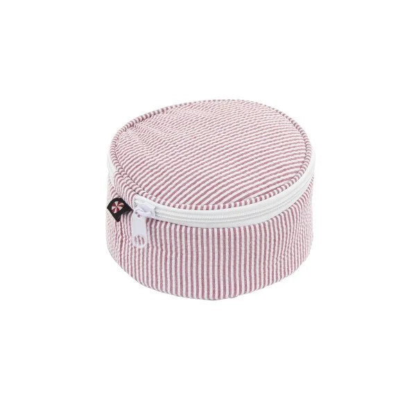 Button Bag - Red Searsucker