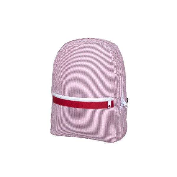 Small Backpack - Red Searsucker