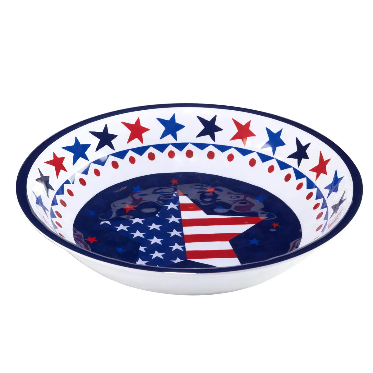Stars & Stripes Melamine Large Serving Bowl