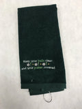 Golf Towel Grommetted Forest Green