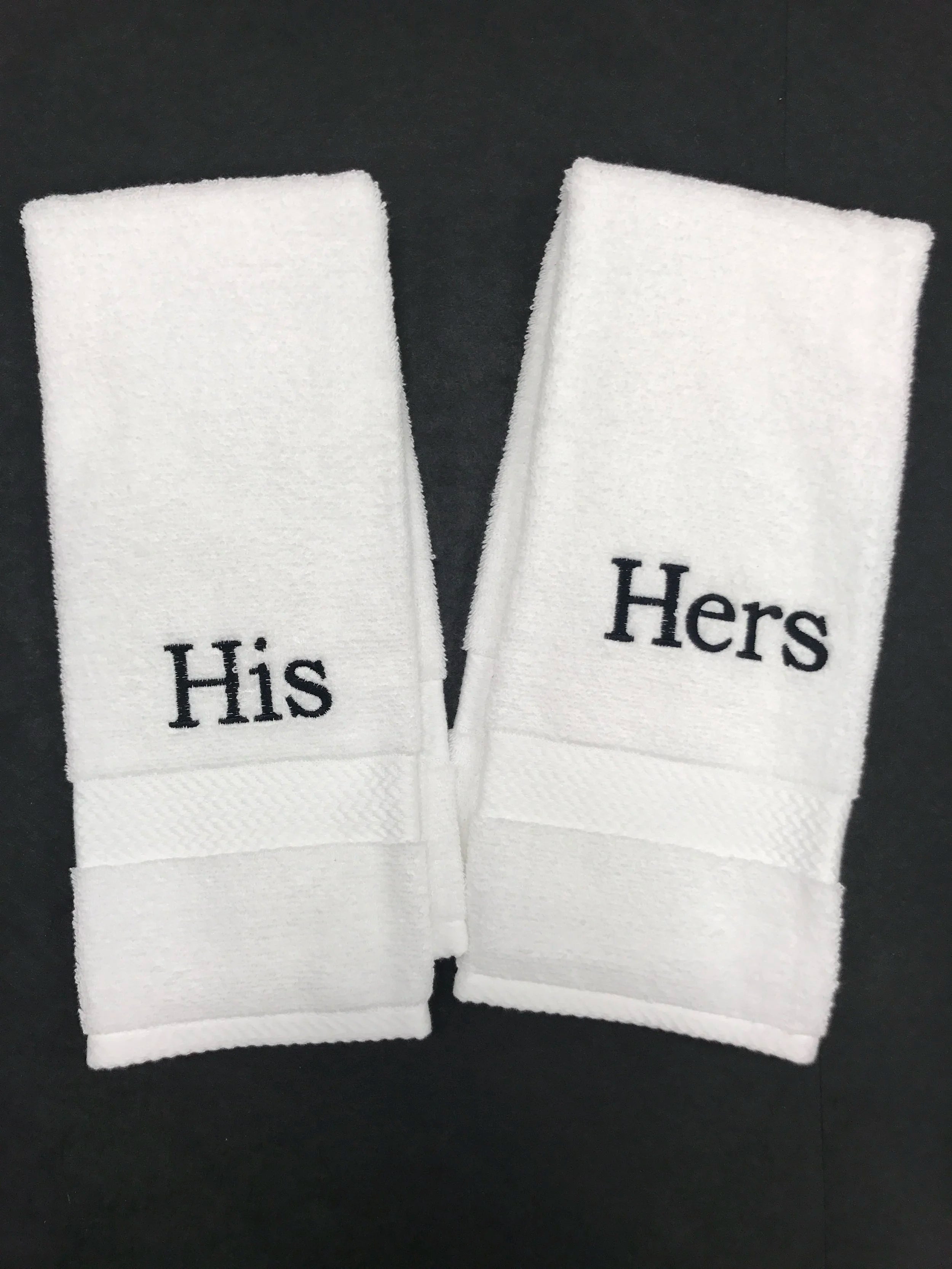 His and Hers Hand Towel Set