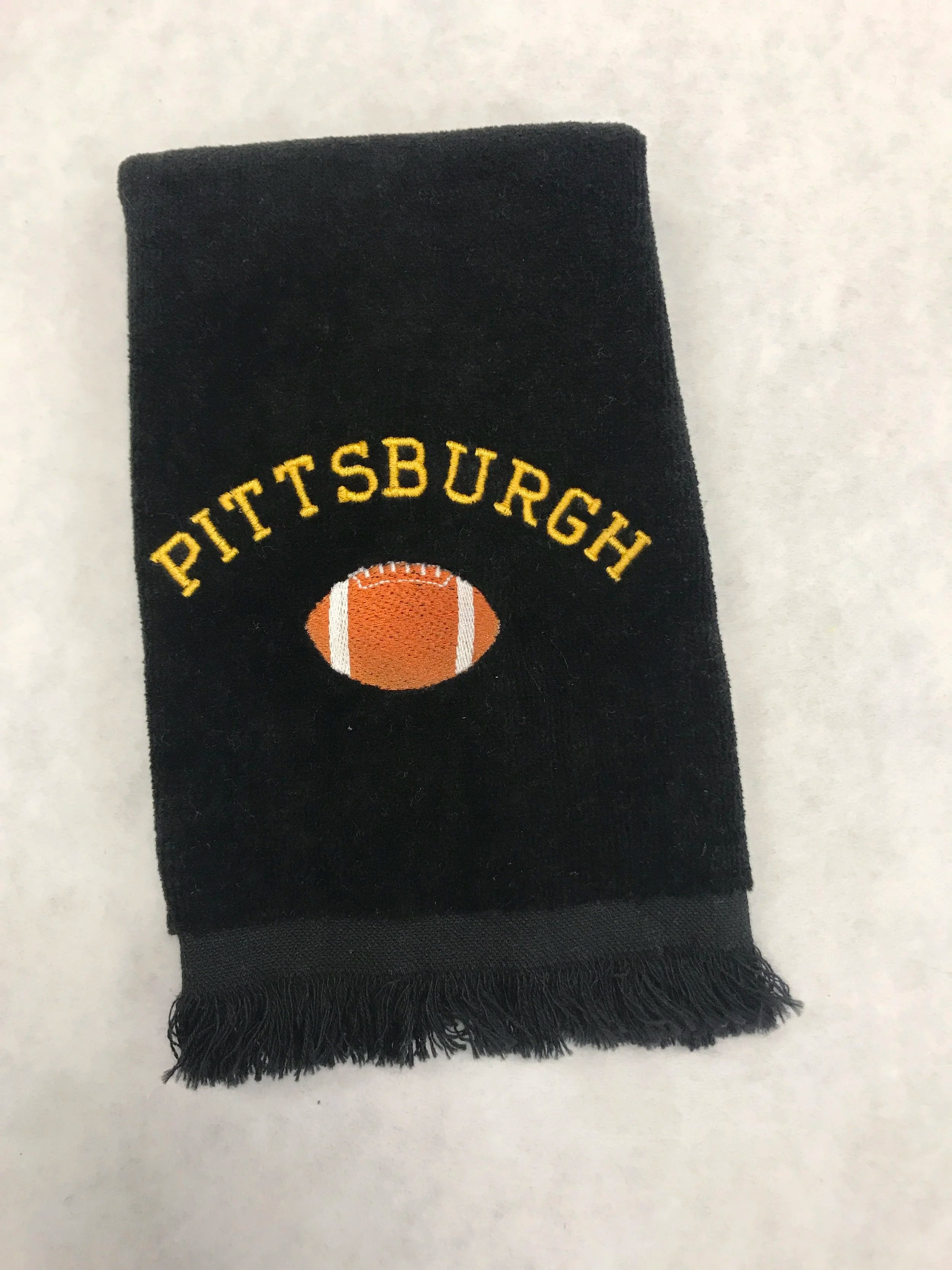 Pittsburgh Football Fingertip Towel Black