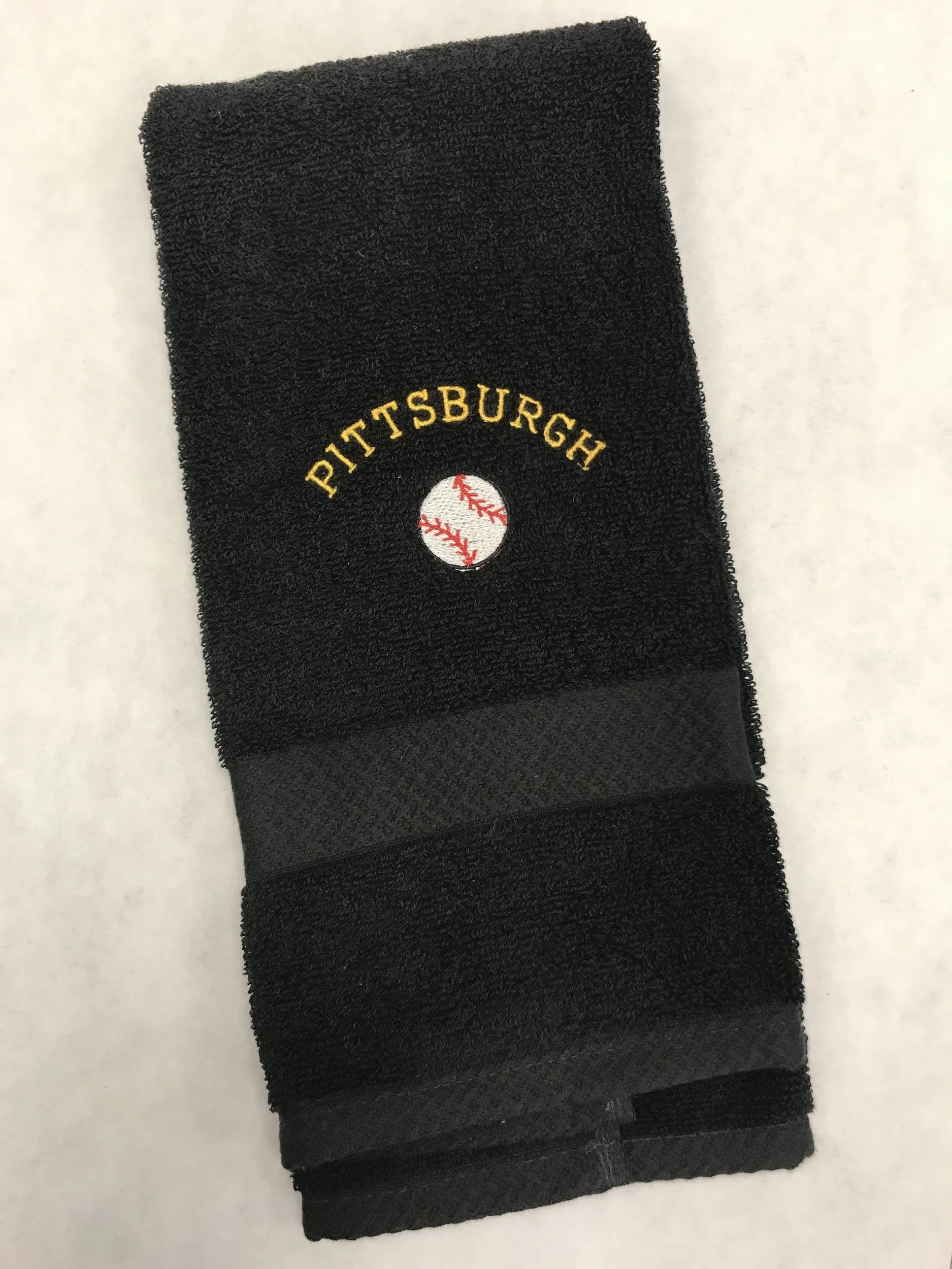 Pittsburgh Baseball Hand Towel Black