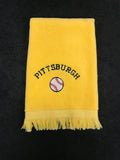 Pittsburgh Baseball Fingertip Towel Gold