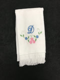 Floral Initial Fingertip Towel