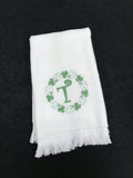 Shamrock Initial Fingertip Towel