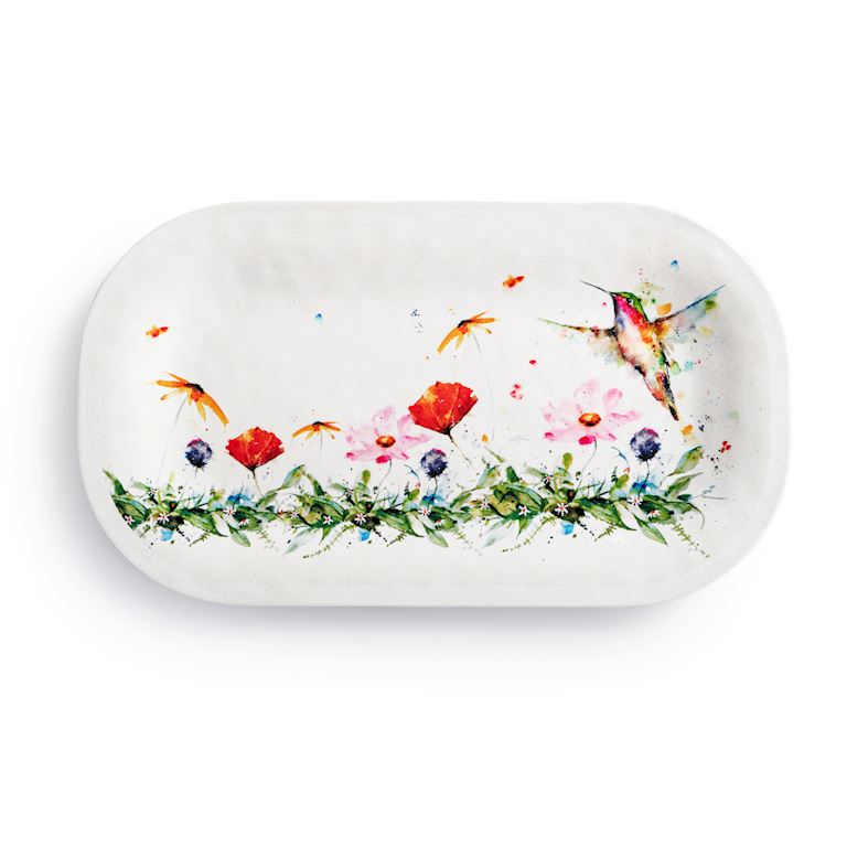 Wildflowers Med Melamine Rectangular Platter