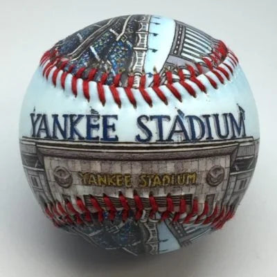Yankee Stadium Painted Baseball