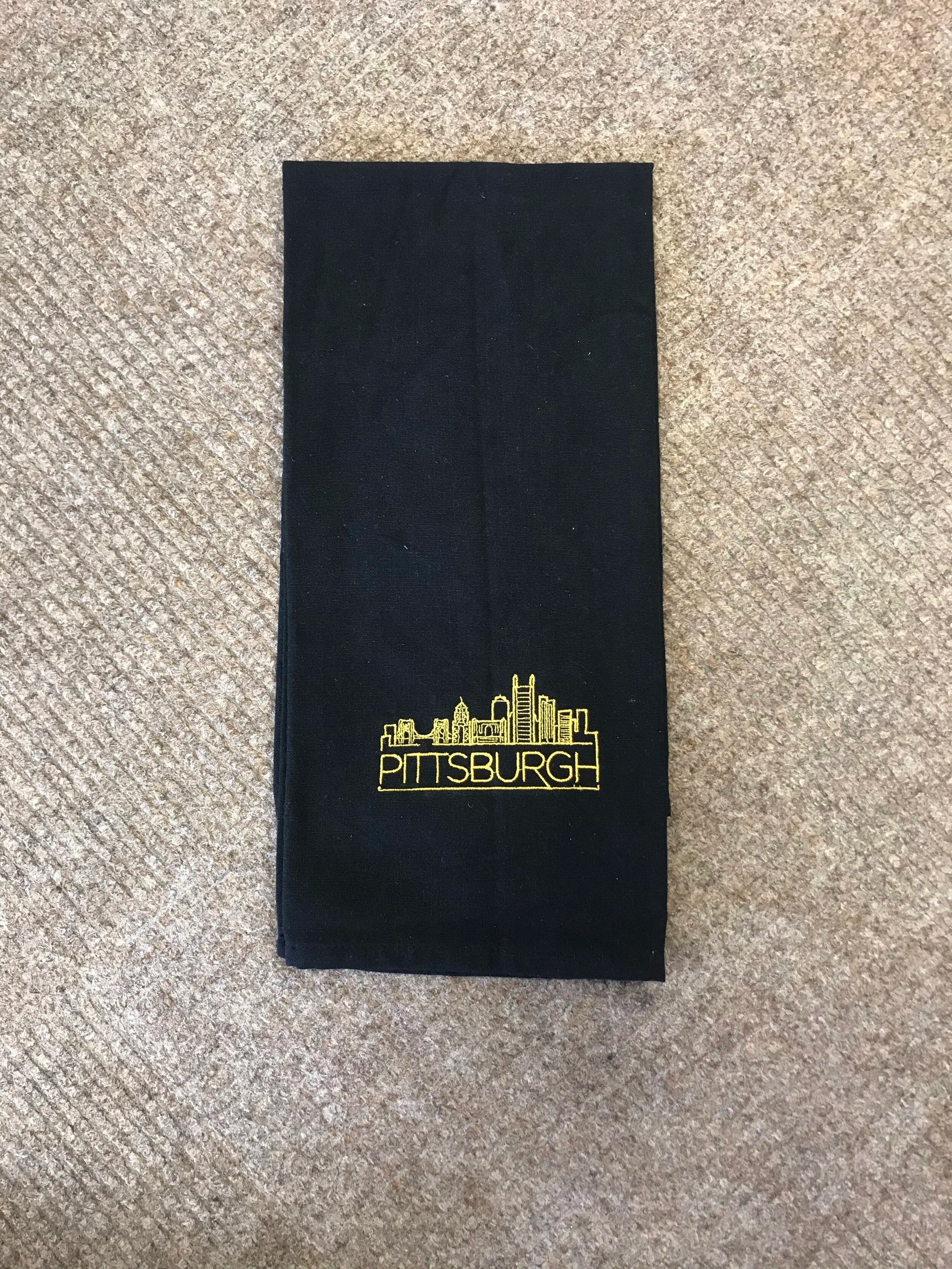Pittsburgh Kitchen Towel Black