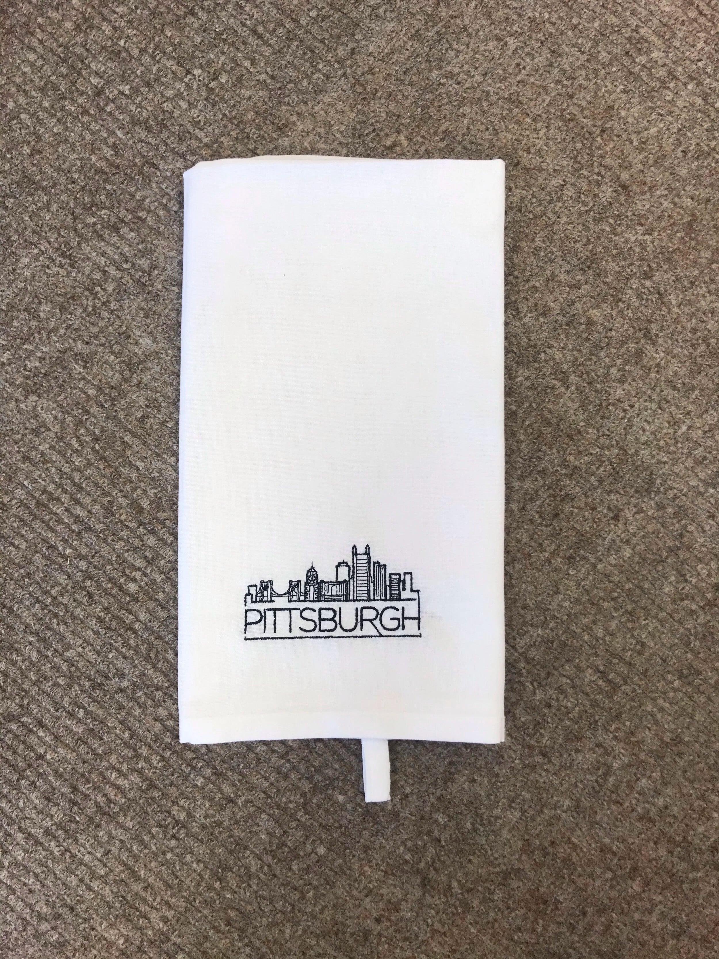 Pittsburgh Kitchen Towel White